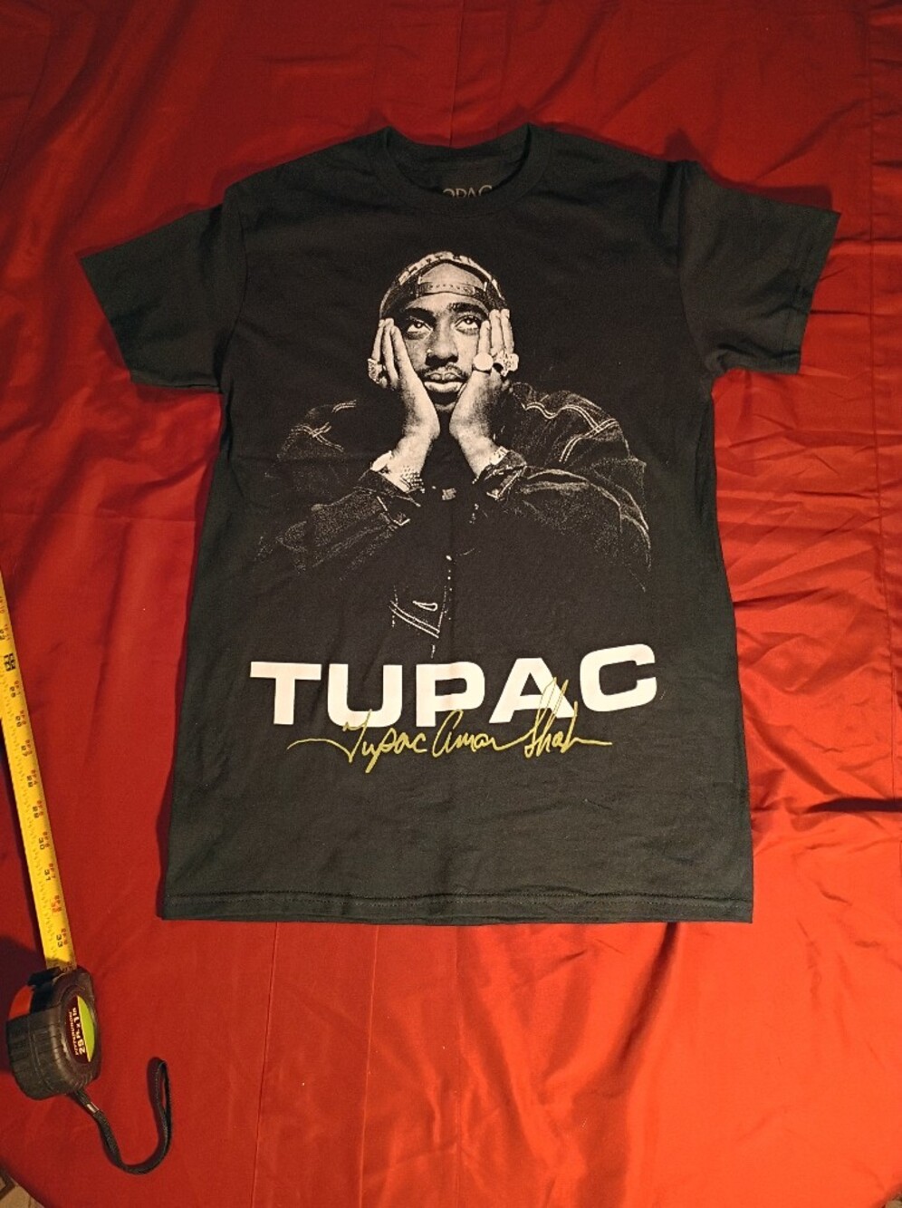 Black Tupac Graphic Short Sleeve Tee